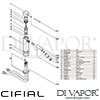 Cifial 32410QD U Mini Square Mono Bidet Mixer Tap Dimension